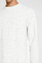 Erkek Kırık Beyaz Sweatshirt 3SAM70008MK