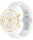 ფოტო #2 პროდუქტის Men's Bold Verso Swiss Quartz Chrono White Ceramic Watch 44mm