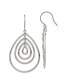 ფოტო #1 პროდუქტის Stainless Steel Polished Dangle Shepherd Hook Earrings