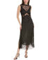 Фото #1 товара Allsaints Mila Midi Dress Women's Black Uk 6/Us 2