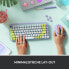 Фото #5 товара Logitech POP Keys Wireless Mechanical Keyboard With Emoji Keys - Mini - Bluetooth - Mechanical - QWERTY - Mint colour