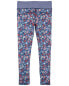 Kid Floral Print Active Leggings in BeCool™ Fabric 6-6X