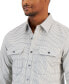 Men's Tattersall Button-Front Long Sleeve Shirt