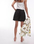 Topshop co-ord linen blend beach shorts in black