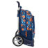 School Rucksack with Wheels Hot Wheels Speed club Orange Navy Blue 32 x 42 x 14 cm