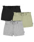 Baby Girls Baby Pull-On Knit Shorts, 3-Pack