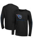 Фото #1 товара Men's Black Tennessee Titans Agility Long Sleeve T-shirt