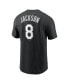 ფოტო #4 პროდუქტის Men's Bo Jackson Black Chicago White SOX Cooperstown Collection Name & Number T-shirt