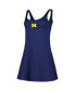 Women's Navy Michigan Wolverines Logo Scoop Neck Dress