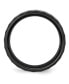 ფოტო #3 პროდუქტის Ceramic Black Faceted Polished Beveled Edge Wedding Band Ring