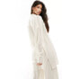 Southbeach oversized beach shirt in cream