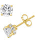 ფოტო #1 პროდუქტის Diamond Hidden Halo Stud Earrings (1 ct. t.w.) in 14k Gold