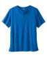 Фото #1 товара Big & Tall Shrink-Less Lightweight Henley Longer Length T-Shirt