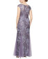 ფოტო #2 პროდუქტის Embellished-Lace Embroidered Illusion Gown & Shawl