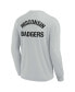 Фото #3 товара Men's and Women's Gray Wisconsin Badgers Super Soft Long Sleeve T-shirt
