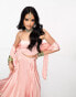 Фото #4 товара Kanya London Bridesmaid Lehenga spaghetti strap crop top in peach