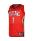 ფოტო #3 პროდუქტის Men's Zion Williamson Red New Orleans Pelicans Swingman Player Jersey - Statement Edition