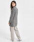 ფოტო #2 პროდუქტის Juniors' Houndstooth Long-Sleeve Reefer Coat