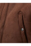 Süet Görünümlü Ceket İçi Suni Kürklü Kapşonlu Cep Detaylı Fermuarlı