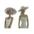 Фото #2 товара Декоративная фигура Home ESPRIT Белый Зеленый Женщина 7,5 x 7,5 x 30 cm (2 штук)