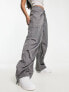 Monki parachute trousers in grey