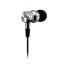 V7 3.5 mm Noise Isolating Stereo Earbuds with In-line Mic - iPad - iPhone - Mp3 - iPod - iPad - Tablets - Smartphone - Laptop Computer - Chromebook - PC - Aluminum - Headset - In-ear - Calls & Music - Silver - Binaural - Play/Pause