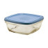 Герметичная коробочка для завтрака Duralex Freshbox Синий Квадратный (17 x 17 x 7 cm) (1,15 L)