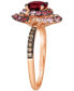 Фото #3 товара Кольцо Le Vian Multi-Gemstone & Chocolate Diamond in Rose Gold.