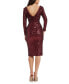 ფოტო #2 პროდუქტის Women's Sequined Cowl-Back Dress