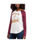 ფოტო #1 პროდუქტის Women's White, Maroon Arizona State Sun Devils From the Sideline Raglan Long Sleeve Hoodie T-shirt