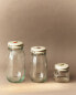 Glass kitchen jar with ceramic lid