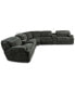 Фото #9 товара Sebaston 7-Pc. Fabric Sectional with 2 Power Motion Recliners and 2 USB Consoles, Created for Macy's