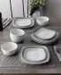 Фото #6 товара Colorscapes Layers Square Dinner Plate Set of 4, 10.75"