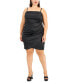 Фото #1 товара Trendy Plus Size Gathered Bodycon Dress