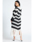 Фото #2 товара Plus Size Crochet Maxi Dress With Fringe