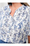 Фото #5 товара LCW Grace Kaçık Yaka Desenli Kısa Kollu Viskon Kadın Bluz