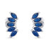 Unmissable silver earrings with blue zircons EA596WB