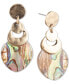 Gold-Tone Abalone-Look Medium Drop Earrings