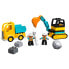 Фото #1 товара Детский конструктор LEGO Duplo 10931 - Грузовик и Экскаватор с гусеницами.