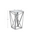 Фото #4 товара Zee Silver Angular Mirror Accent Table