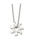 Фото #1 товара Chisel polished Sun Burst Pendant on a Ball Chain Necklace