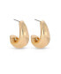 ფოტო #3 პროდუქტის True Golden 18K Gold-Plated Hoop Earrings