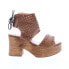 Фото #1 товара Bed Stu Mali F396006 Womens Brown Leather Platform Heels Shoes 10