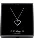 Diamond Heart 18" Pendant Necklace (1/8 ct. t.w.) in 10k White, Yellow, or Rose Gold