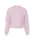 Фото #2 товара Women's Pink Houston Astros Cropped Slouchy Long Sleeve T-Shirt