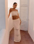 4th & Reckless x Luana Barron odette knit maxi beach skirt in cream