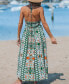 Фото #2 товара Women's Green Floral Paisley Print Maxi Beach Dress