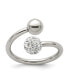 Фото #1 товара Stainless Steel Polished with Preciosa Crystal Ring