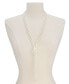 ფოტო #2 პროდუქტის Imitation Pearl Knotted Lariat Necklace, 28" + 2" extender, Created for Macy's