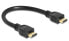 Фото #1 товара Delock 83352 - 0.25 m - HDMI Type A (Standard) - HDMI Type A (Standard) - 4096 x 2160 pixels - 10.2 Gbit/s - Black